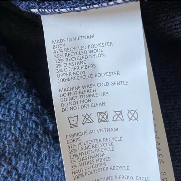 NWT Prana IncrediWool Overshirt Stormy Night Heather Jacket Blue Grey XL Slim - Picture 7 of 9